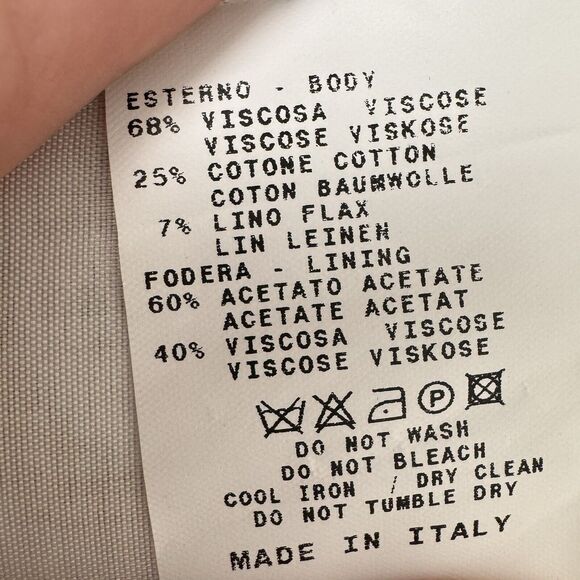 Etro Women's Paisley 3/4 Sleeve Jacket US Small Italian 40 Cotton Linen Designer - Picture 10 of 16